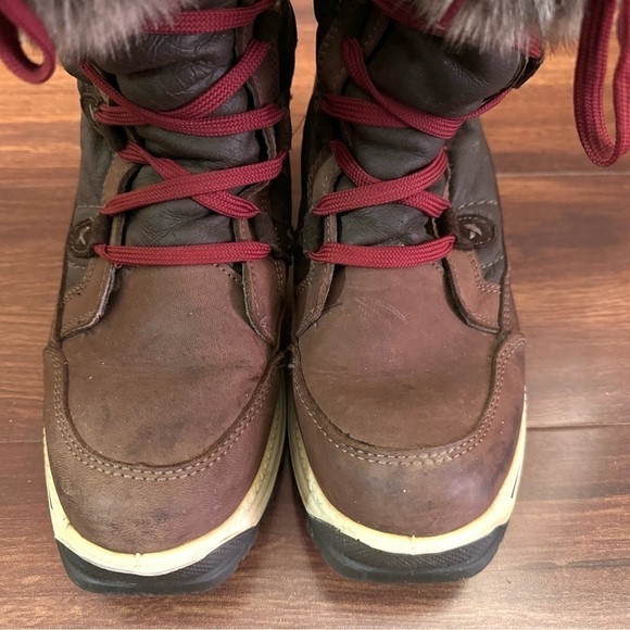 SANTANA CANADA Lace Up Brown Leather Winter Boots Size 40EU 9.5US - Picture 9 of 15